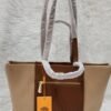 LuxeWeave Everyday Tote – Premium Beige & Tan Handbag for Women